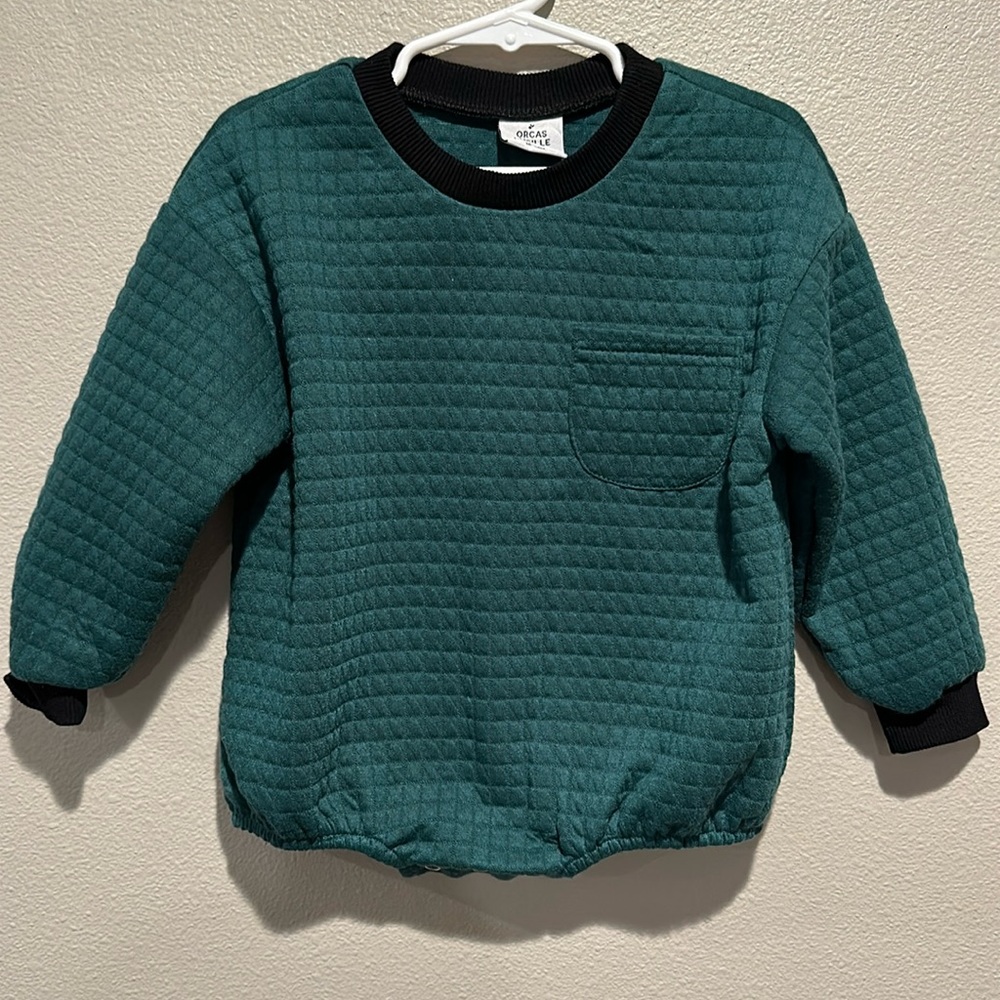 Orcas Lucille quilted sweater romper size: 18-24 months